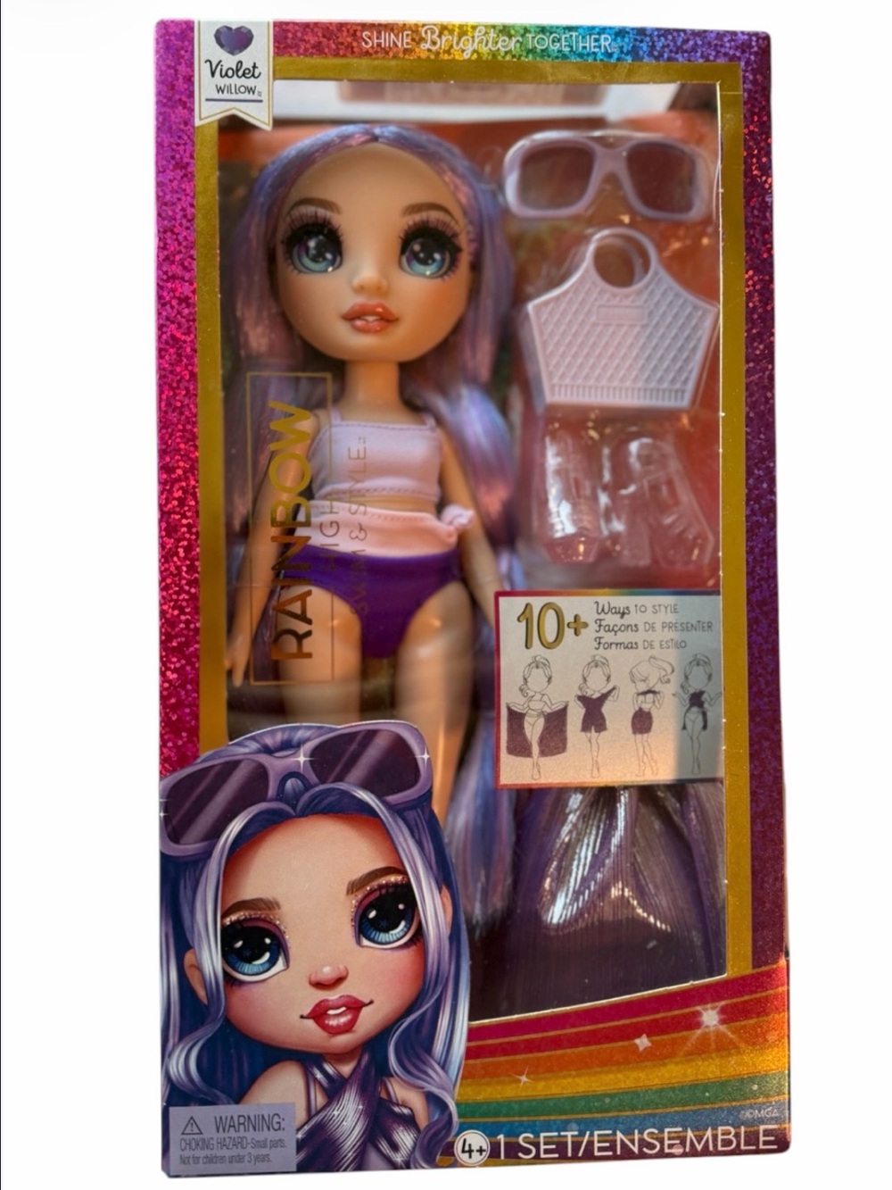 NWT RainbowHigh Doll Violet Willow Swim summer